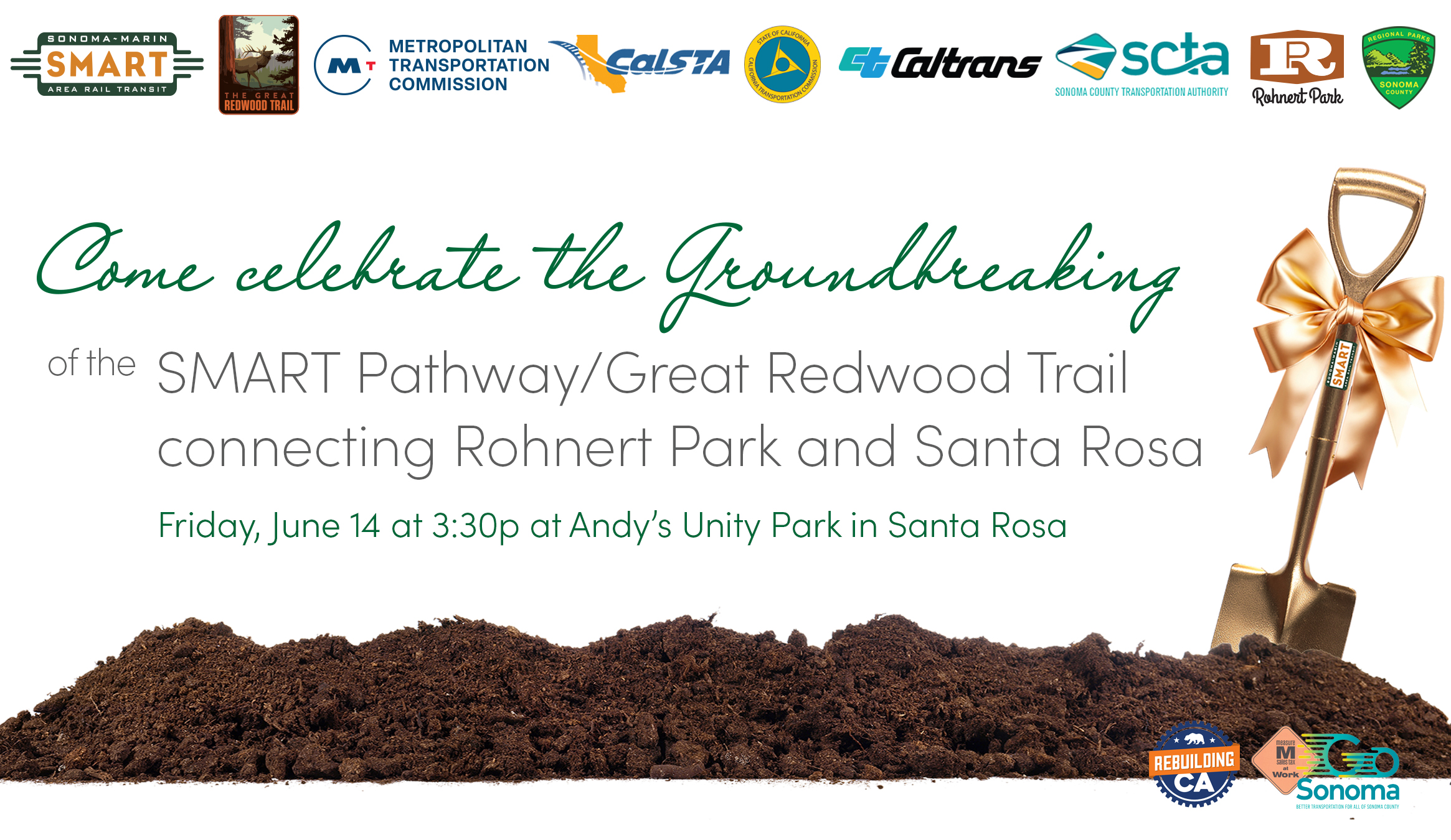 Groundbreaking for SMART Pathway on June 14, 2024 at 3:30 PM