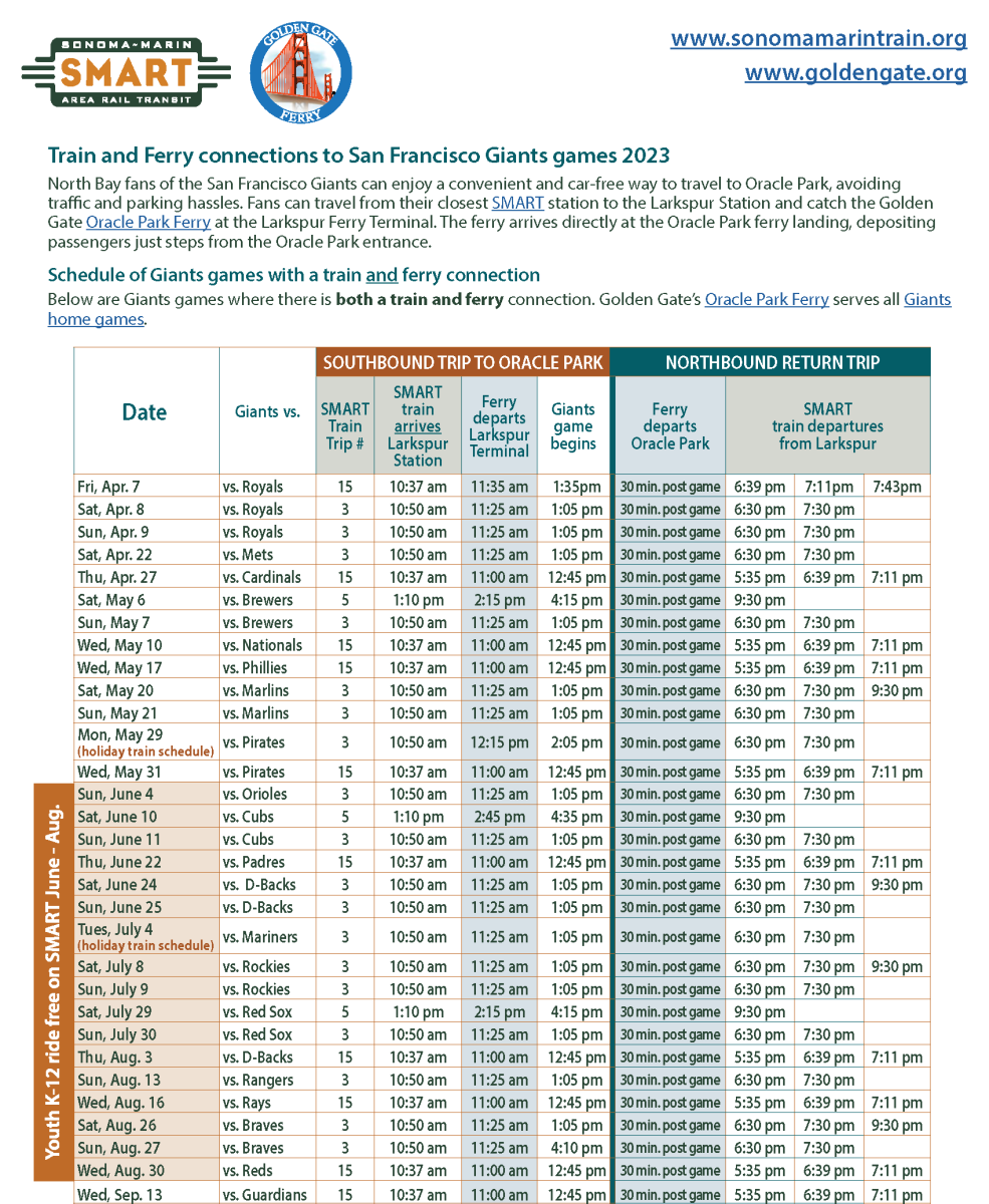 Printable 2023 San Francisco Giants Schedule