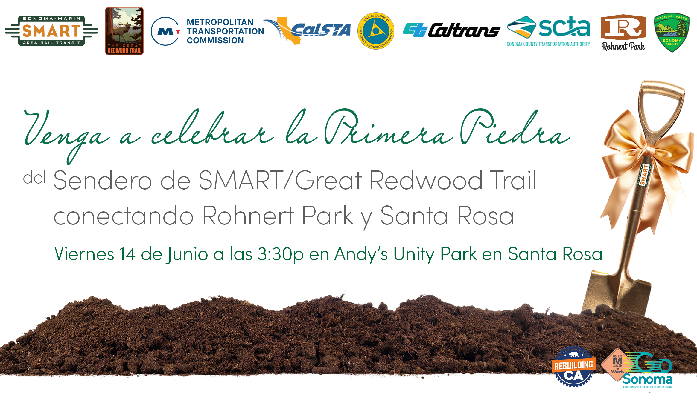 Ceremonia de la primera piedra del Sendero SMART 14 de junio a las 3:30PM